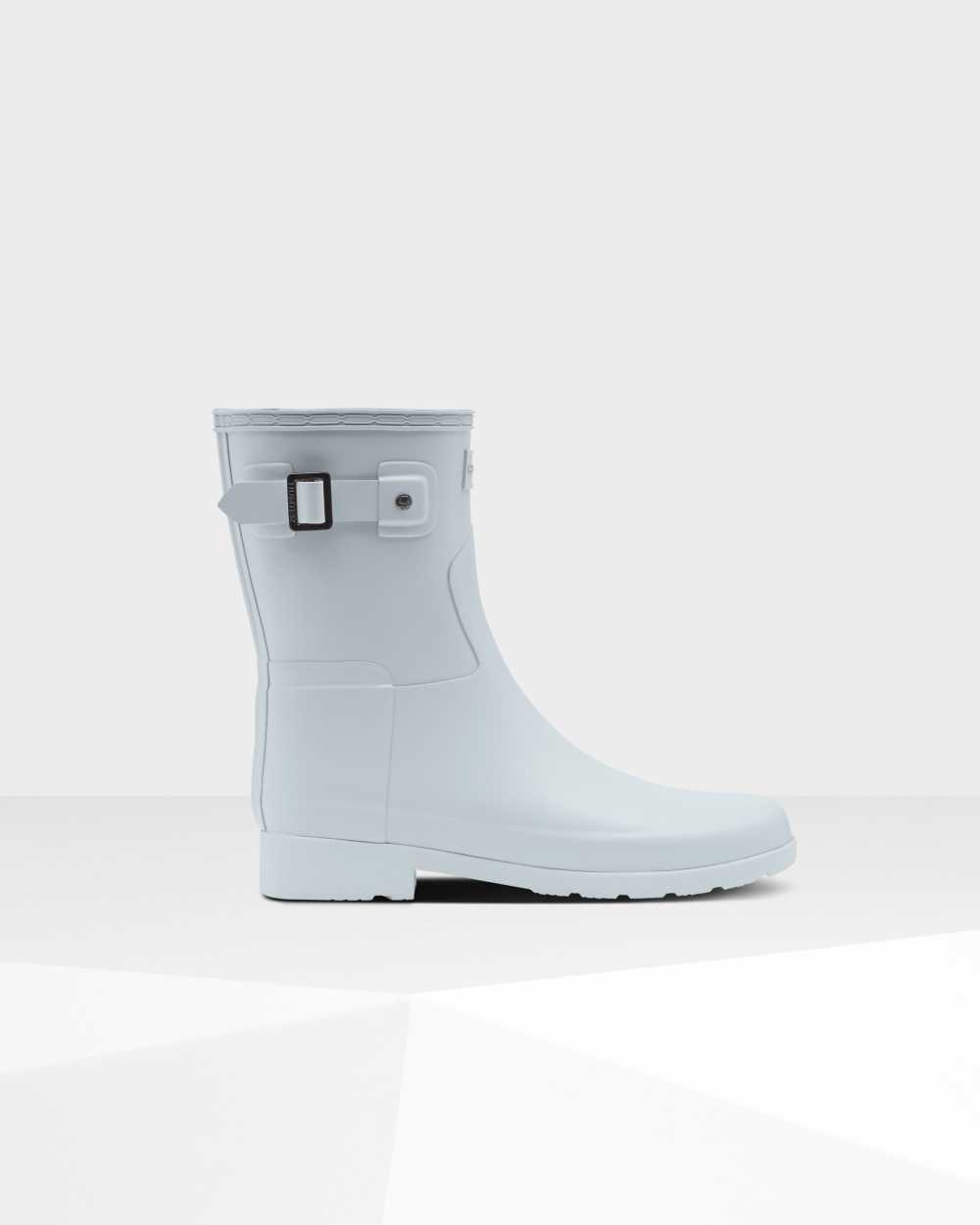 Hunter Refined Slim Fit Short Mid-Calf Women's Rain Boots NZ-75350E Light Grey